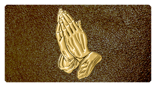 529 DSC700-516-GD-SH-BR Gold Praying Hands Shimmer Brown